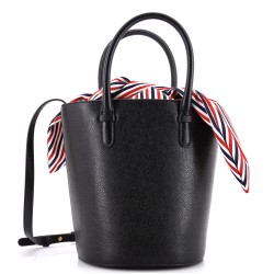 Knot Bucket Bag Leather with Fabric