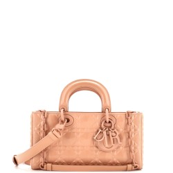 Ultra Matte Lady D-Joy Bag Diamond Motif Cannage Calfskin Medium