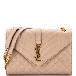 Classic Monogram Envelope Satchel Mixed Matelasse Leather Medium