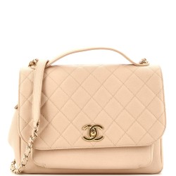 Business Affinity Flap Bag Quilted Caviar Large