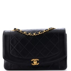 Vintage Diana Flap Bag Quilted Lambskin Medium