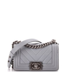 Boy Flap Bag Chevron Caviar Small