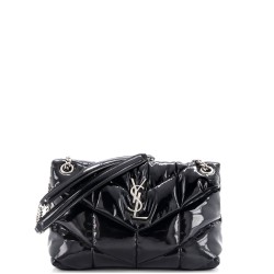 Loulou Puffer Shoulder Bag Quilted Patent Small