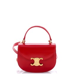 Triomphe Besace Clea Top Handle Flap Bag Leather Mini