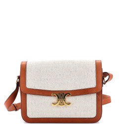 Triomphe Shoulder Bag Canvas with Leather Medium