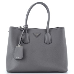 Cuir Double Tote Saffiano Leather Large