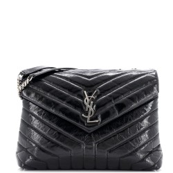 Loulou Shoulder Bag Matelasse Chevron Leather Medium