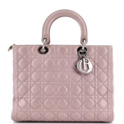 Lady Dior Bag Cannage Quilt Lambskin Large