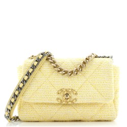 19 Flap Bag Quilted Tweed Medium
