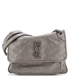Niki Chain Flap Bag Matelasse Chevron Leather Medium