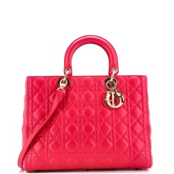 Lady Dior Bag Cannage Quilt Lambskin Large