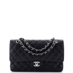 Vintage Classic Double Flap Bag Quilted Caviar Medium