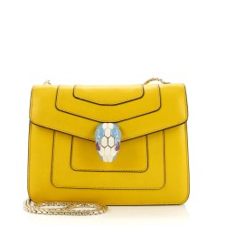 Serpenti Forever Square Shoulder Bag Leather Small