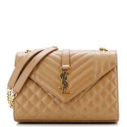 Classic Monogram Envelope Satchel Mixed Matelasse Leather Medium
