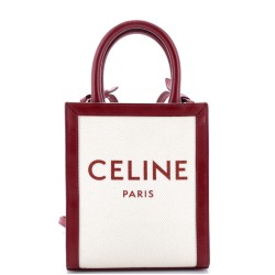 Vertical Cabas Tote Canvas with Leather Mini