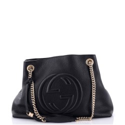 Soho Chain Strap Shoulder Bag Leather Medium