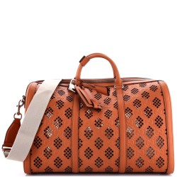 Convertible Duffle Bag GG Debossed Laser Cut Leather Large