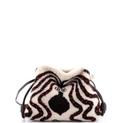 x Bernard Leach Flamenco Knot Clutch Printed Shearling Small