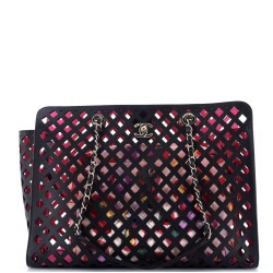 Shopping Tote Perforated Leather Large