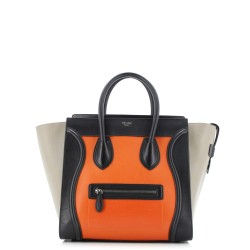 Tricolor Luggage Bag Leather Mini