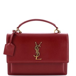Sunset Top Handle Shoulder Bag Leather Medium