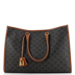Horizontal Cabas Tote Triomphe Coated Canvas