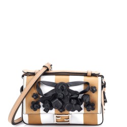 Double Baguette Embellished Printed Leather Micro