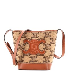 Cuir Triomphe Bucket Bag Triomphe Wool Small