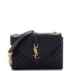 Classic Monogram Envelope Satchel Mixed Matelasse Leather Medium