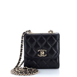 Trendy CC Clutch with Chain Quilted Lambskin Small