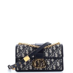 30 Montaigne Chain Flap Bag Oblique Canvas East West