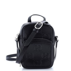 Top Handle Crossbody Bag GG Embossed Perforated Leather Mini