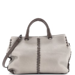 Convertible Tote Cervo with Intrecciato Detail Medium