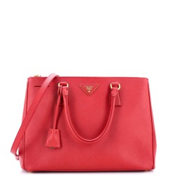 Double Zip Lux Tote Saffiano Leather Medium
