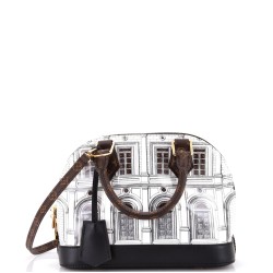 Alma Handbag Limited Edition Fornasetti Architettura Print Leather and Monogram Canvas BB