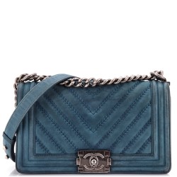 Boy Flap Bag Chevron Nubuck Old Medium