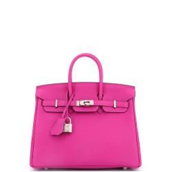 Birkin Handbag Rose Pourpre Togo with Palladium Hardware 25