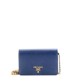 Chain Wallet Crossbody Saffiano Leather