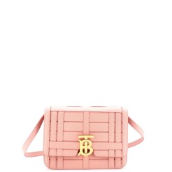 TB Flap Bag Woven Leather Small
