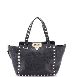 Rockstud Tote Pebbled Leather Mini