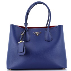 Cuir Double Tote Saffiano Leather Large