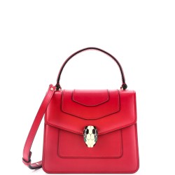 Serpenti Forever Top Handle Bag Leather Small