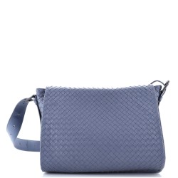 Square Flap Messenger Bag Intrecciato Nappa Medium