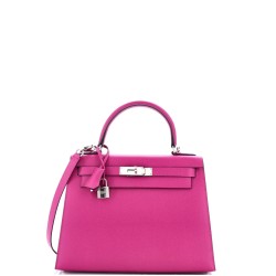 Kelly Handbag Rose Pourpre Epsom with Palladium Hardware 28