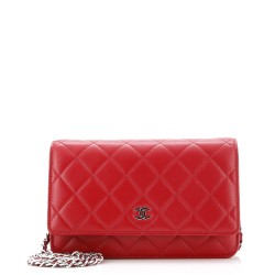 Wallet on Chain Quilted Lambskin