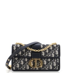30 Montaigne Chain Flap Bag Oblique Canvas East West