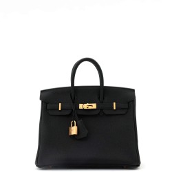 Birkin Handbag Noir Togo with Rose Gold Hardware 25