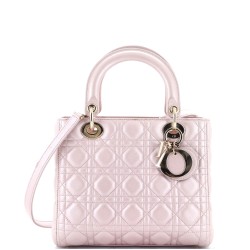 Lady Dior Bag Cannage Quilt Metallic Leather Medium