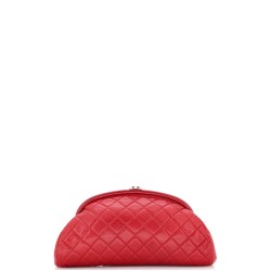 Timeless Clutch Quilted Caviar