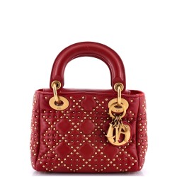 Supple Lady Dior Bag Cannage Studded Lambskin Mini